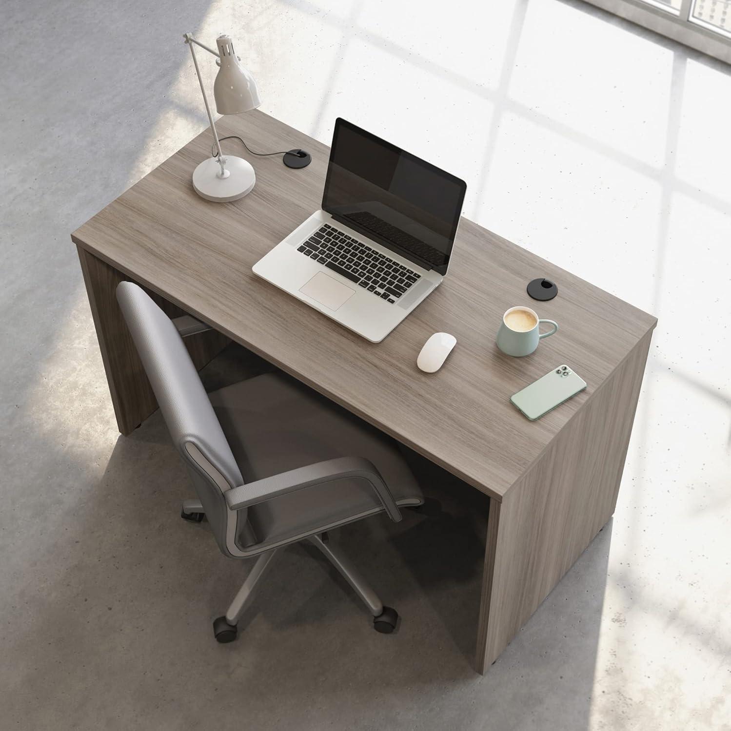 Sauder Affirm Engineered Wood 48" x 24" Computer Desk in Hudson Elm/Brown