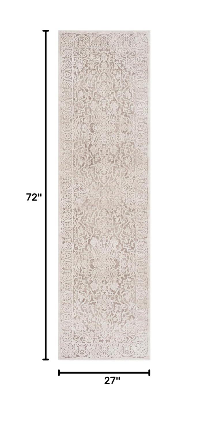 Reflection RFT670 Power Loomed Indoor Runner Rug - 2'3"x6' - Beige/Cream - Safavieh