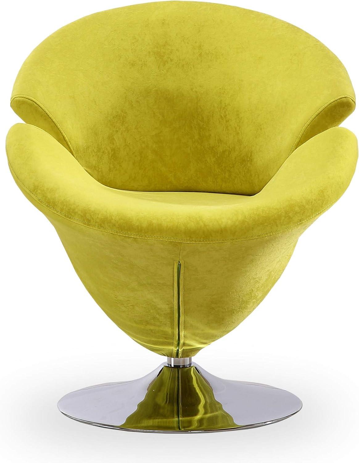 Troyer Velvet Swivel Barrel Chair