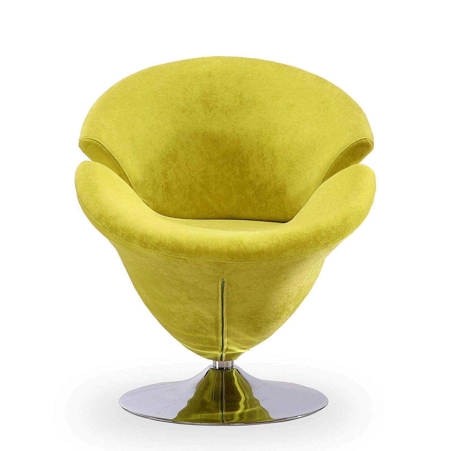 Everly Quinn Aanayah Velvet Swivel Barrel Chair