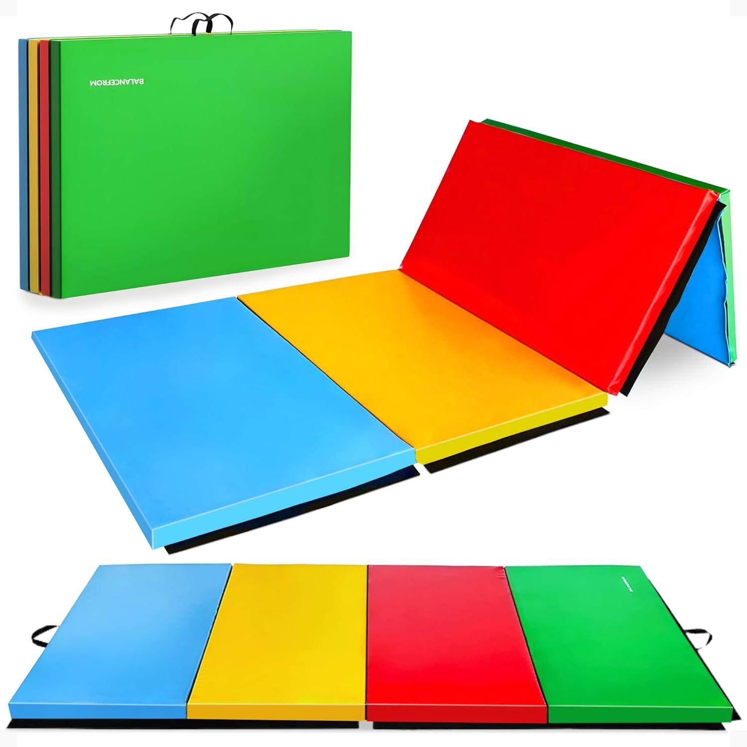 BalanceFrom Fitness BalanceFrom Fitness All Purpose Folding Gymnastics Gym Exercise Mat for Yoga, Aerobics, Pilates, and Martial Arts