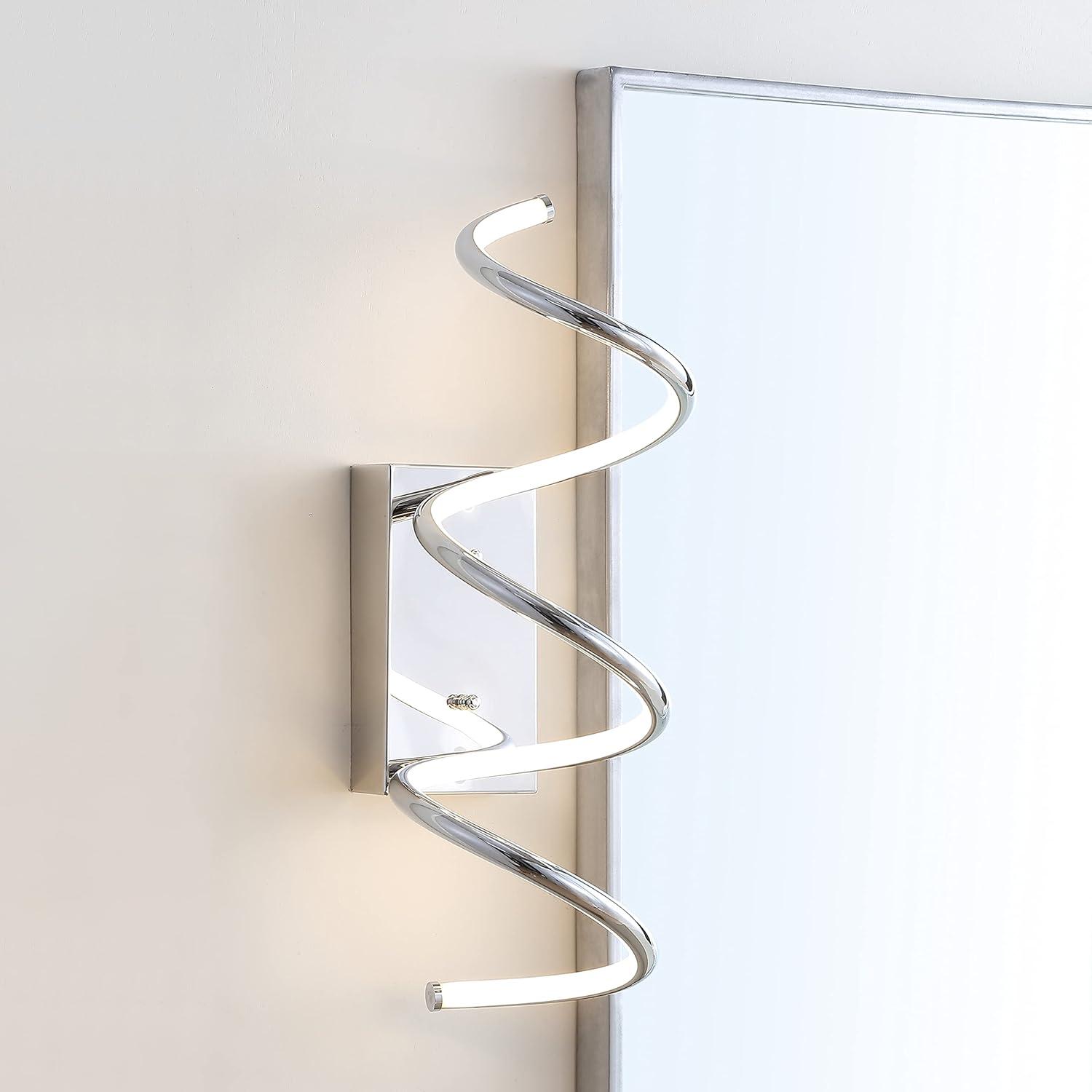 Scribble 20.5" Chrome Modern LED Vanity Wall Sconce