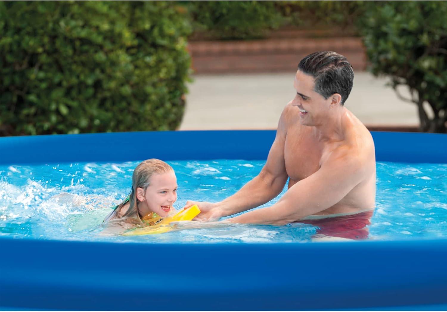 Intex Plastic Round Inflatable Pool 33'' H x 180'' W x 180'' L , with Pump Included