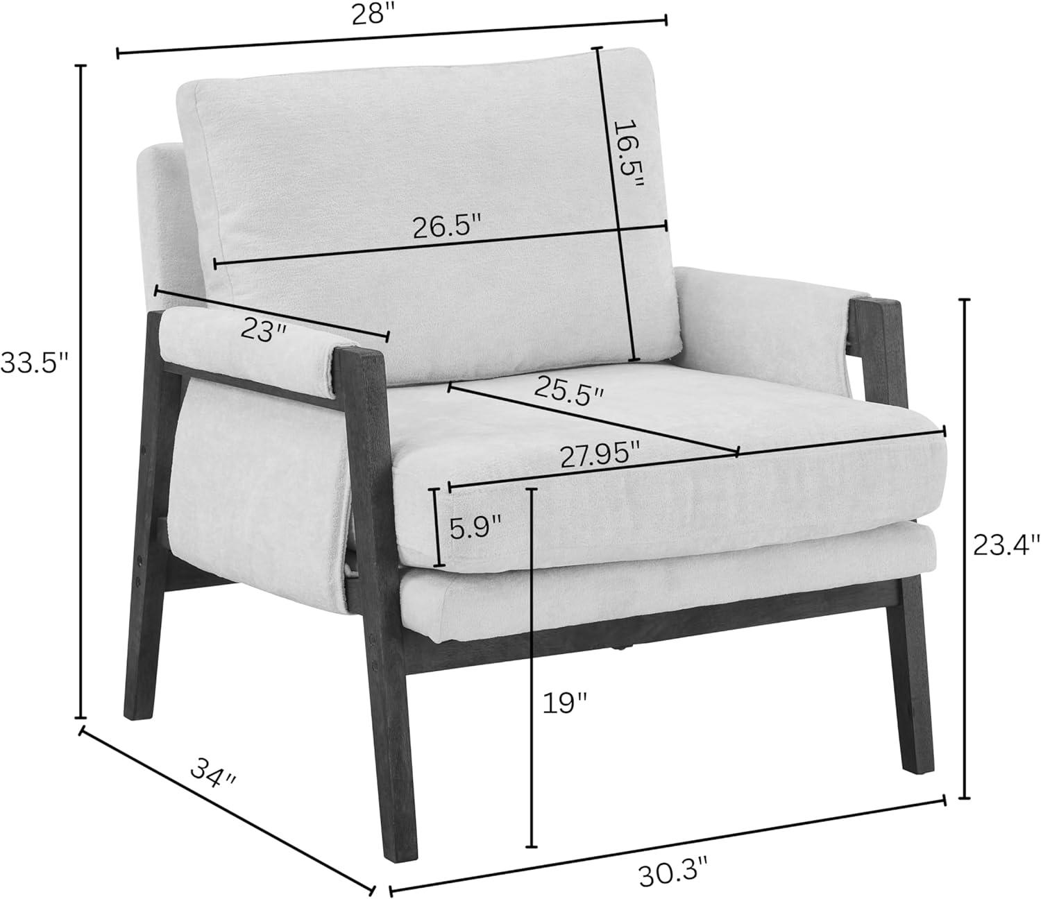 Roundhill Furniture Kelly Mid-Century Modern Velvet Accent Armchair