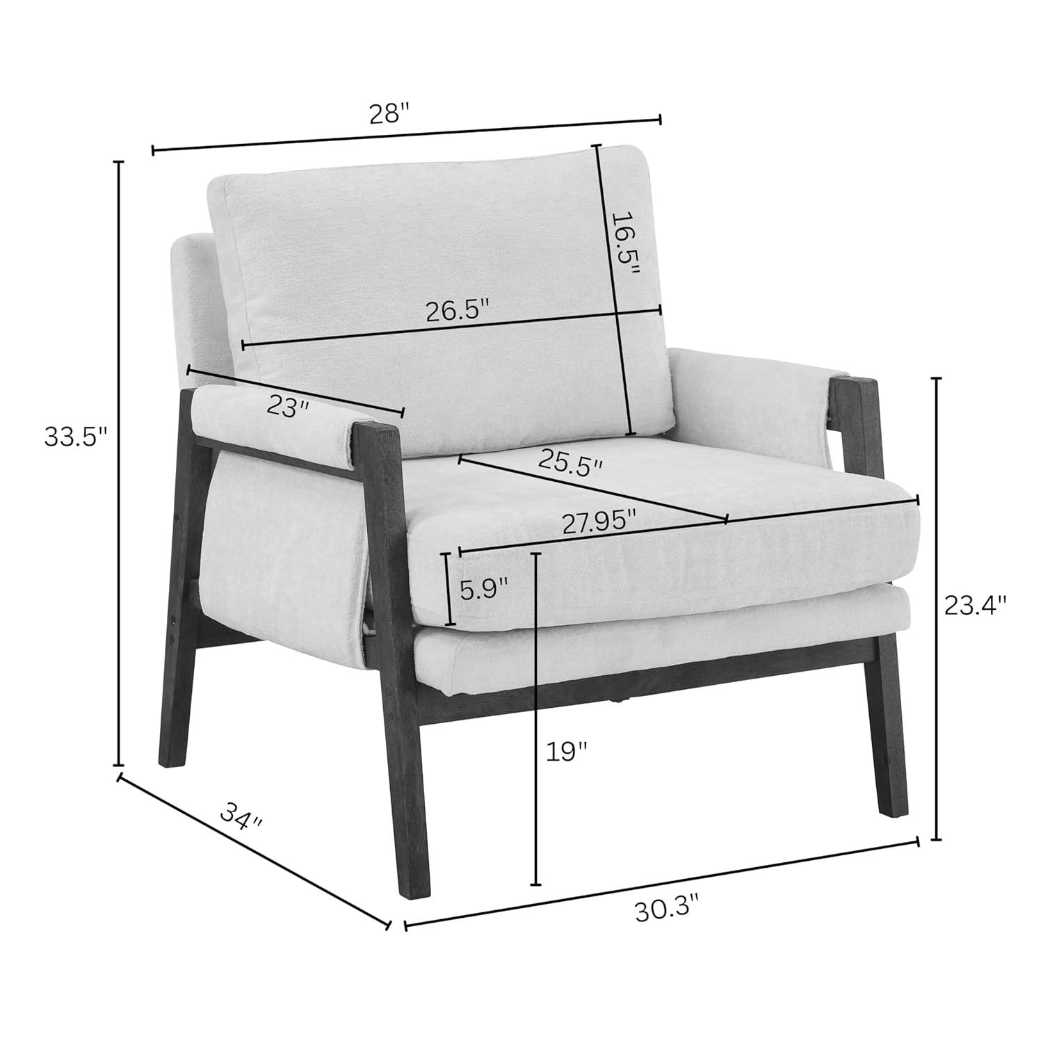 Roundhill Furniture Kelly Mid-Century Modern Velvet Accent Armchair