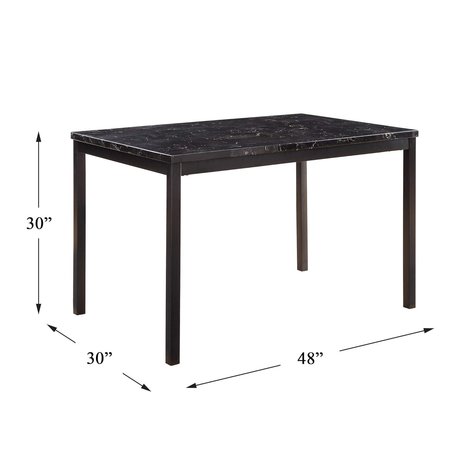 YOJFOTOOUQYUAN. Tempe 48" x 30" Dining Table, Black