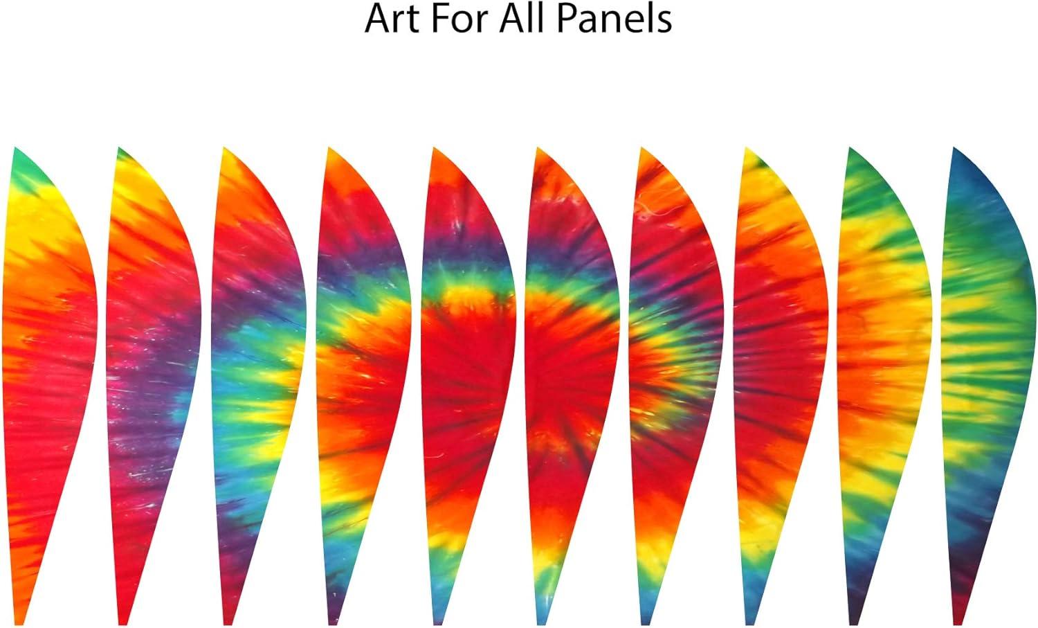 In The Breeze 0994 — Tie Dye Hot Air Balloon Spinner 25" x 14" — Colorful Wind Spinner for Yards and Gardens