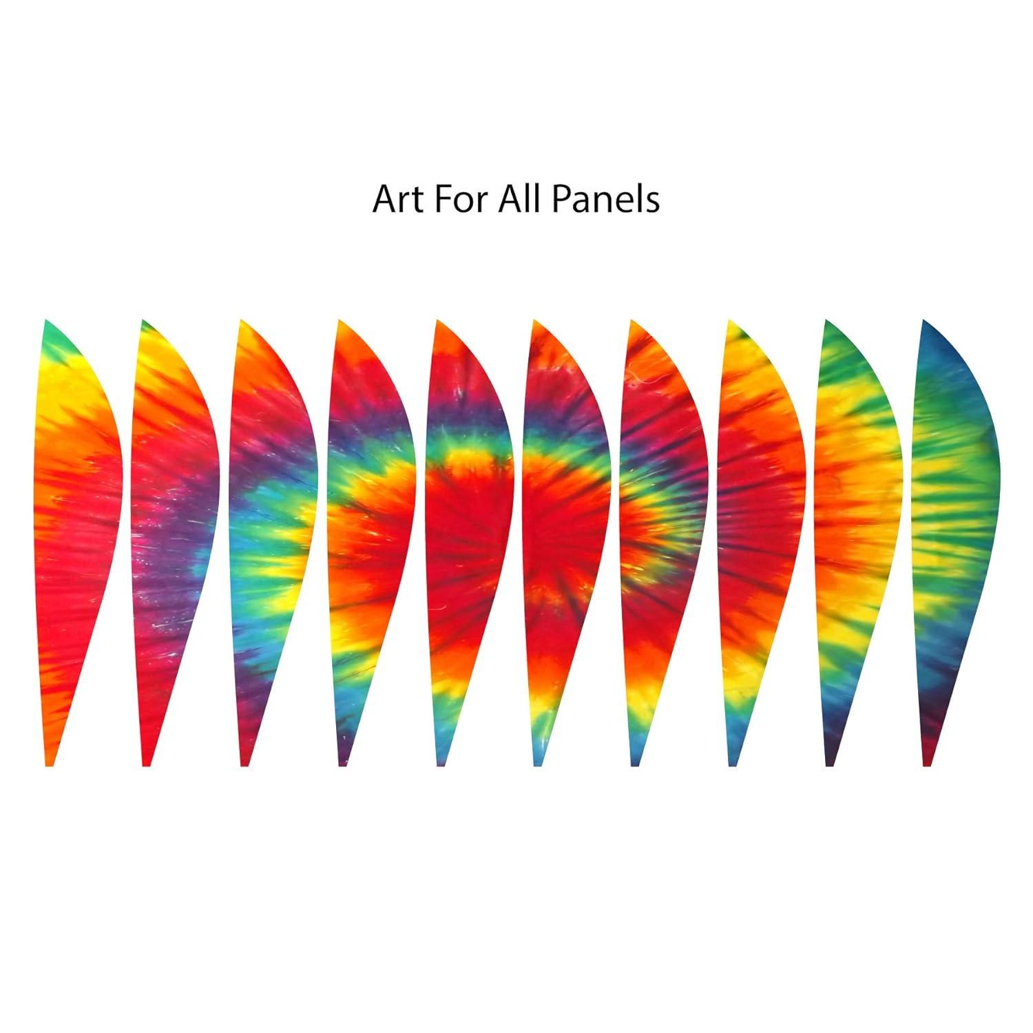 In The Breeze 0994 — Tie Dye Hot Air Balloon Spinner 25" x 14" — Colorful Wind Spinner for Yards and Gardens