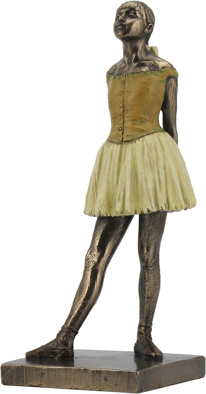 Elegant Bronze Ballerina Statue, Novelty 7.25" Tall