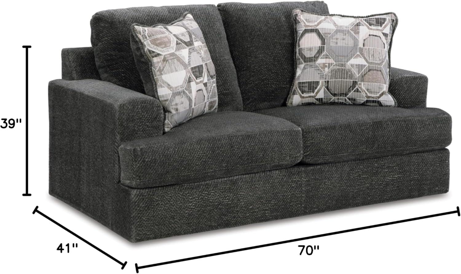 Signature Design by Ashley Karinne Smoke Loveseat