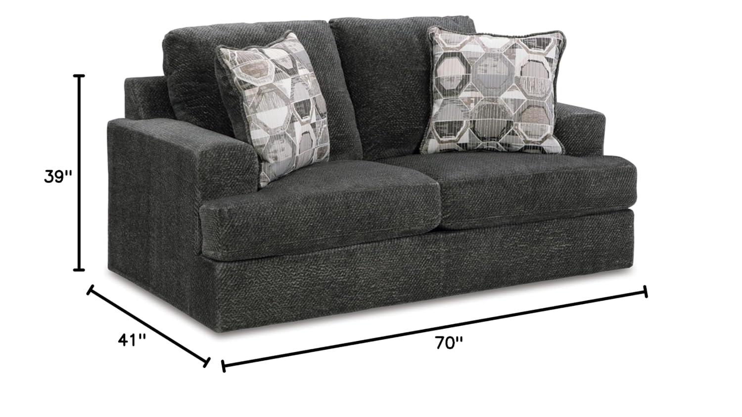 Signature Design by Ashley Karinne Smoke Loveseat