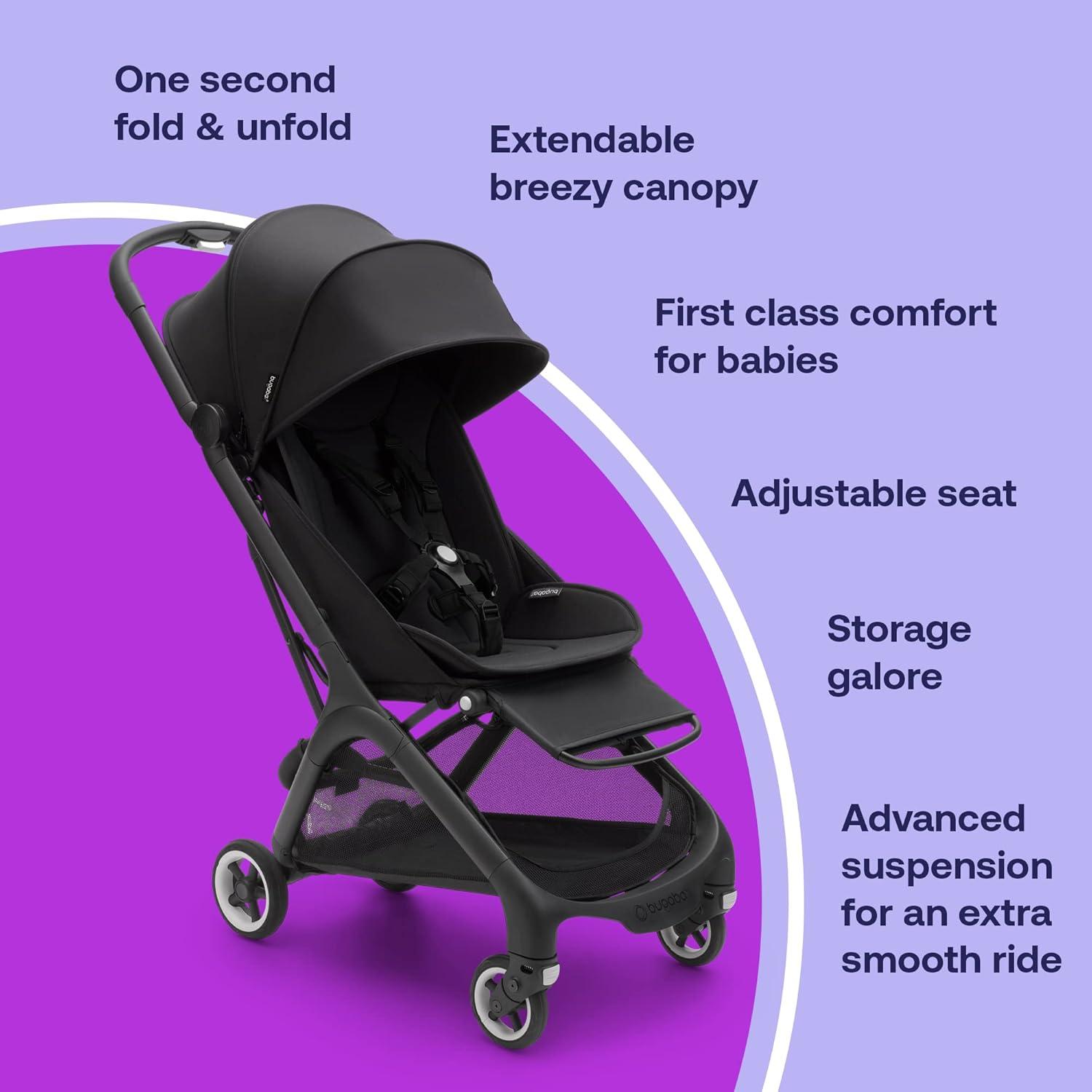Desert Taupe Ultra-Compact Lightweight Stroller with Adjustable Canopy