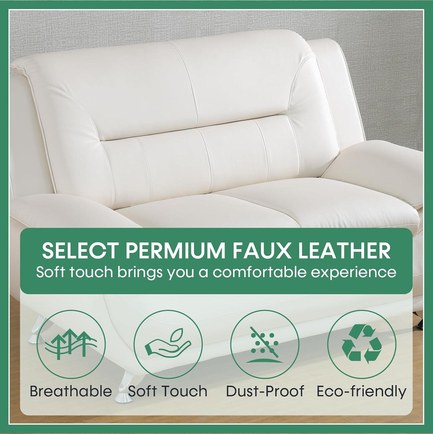 Wrought Studio™ Ceitidh 3 - Piece Faux Leather Living Room Set