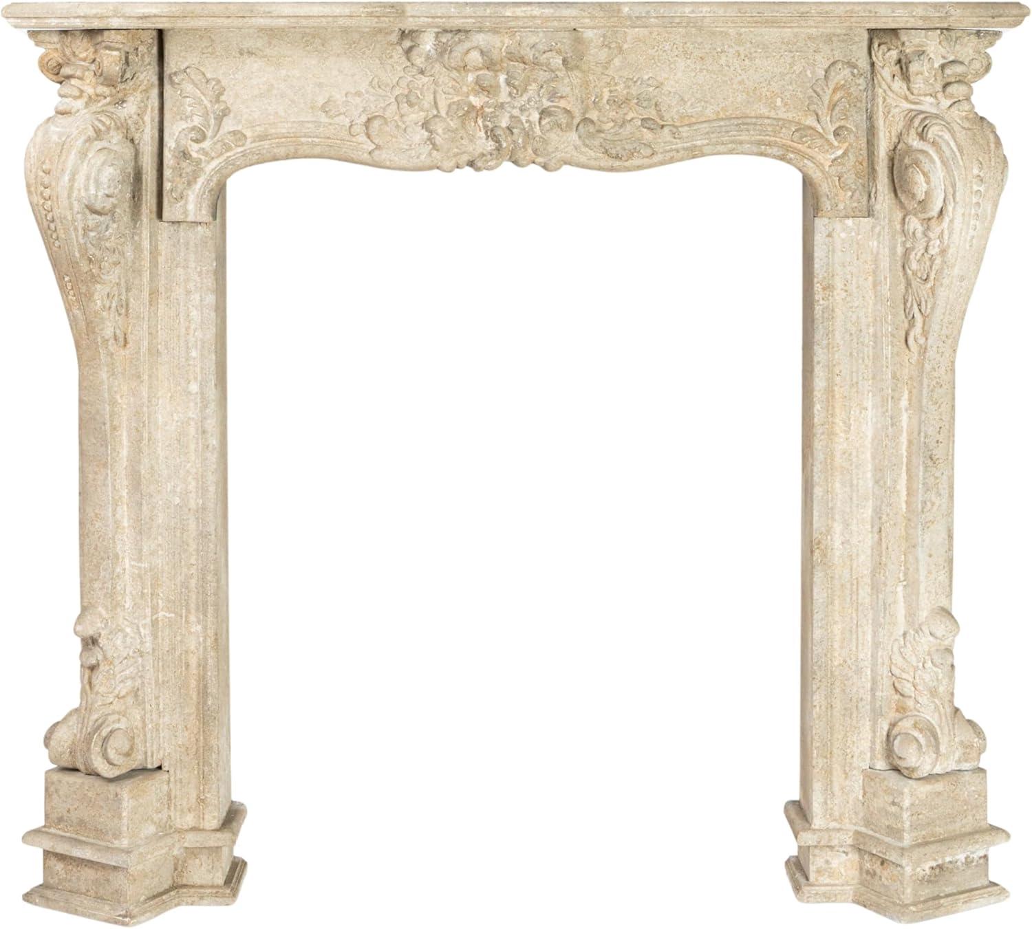One Allium Way® Berthine Ornate Decorative Fireplace Mantel