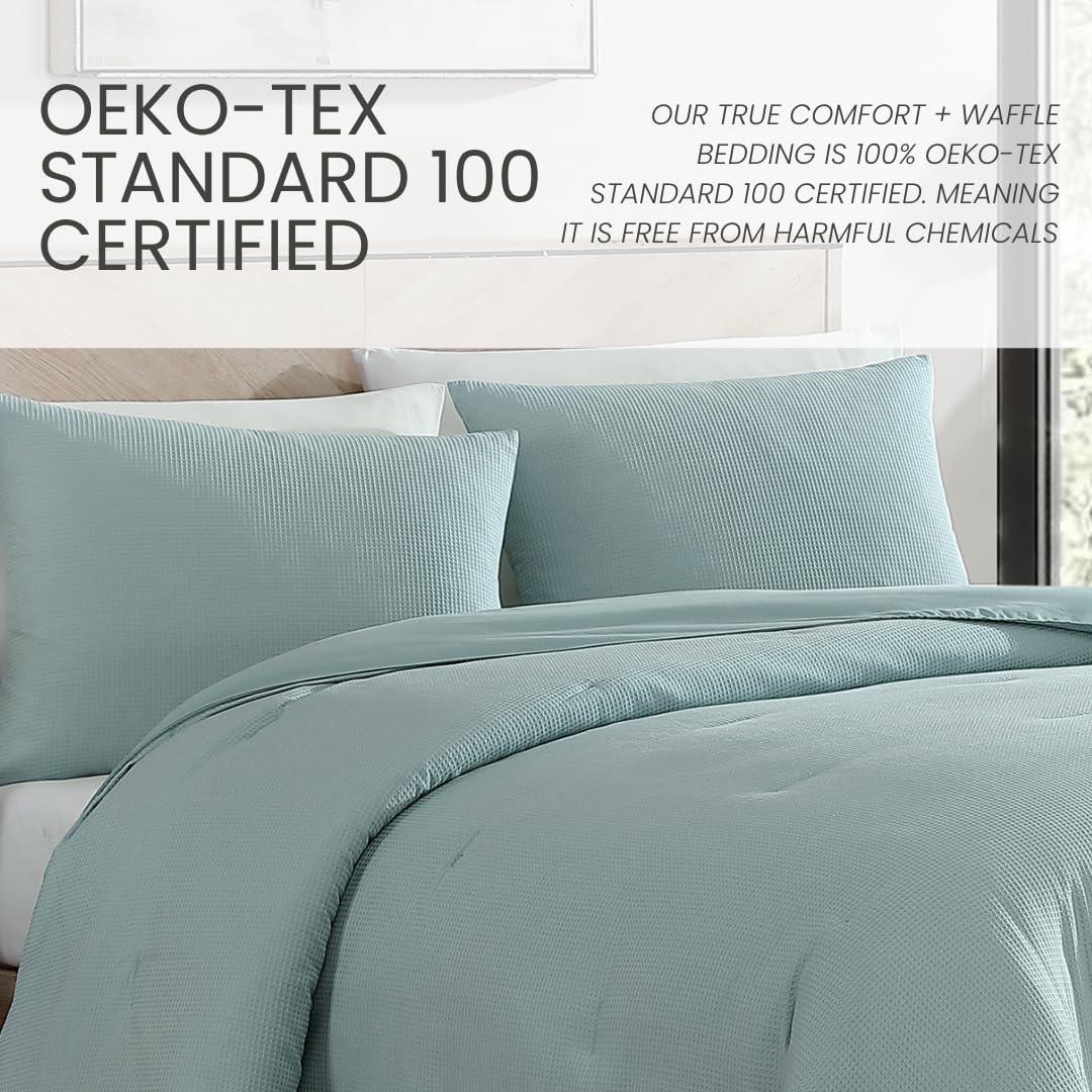 True Comfort True Comfort Cotton Blend Waffle Comforter Set