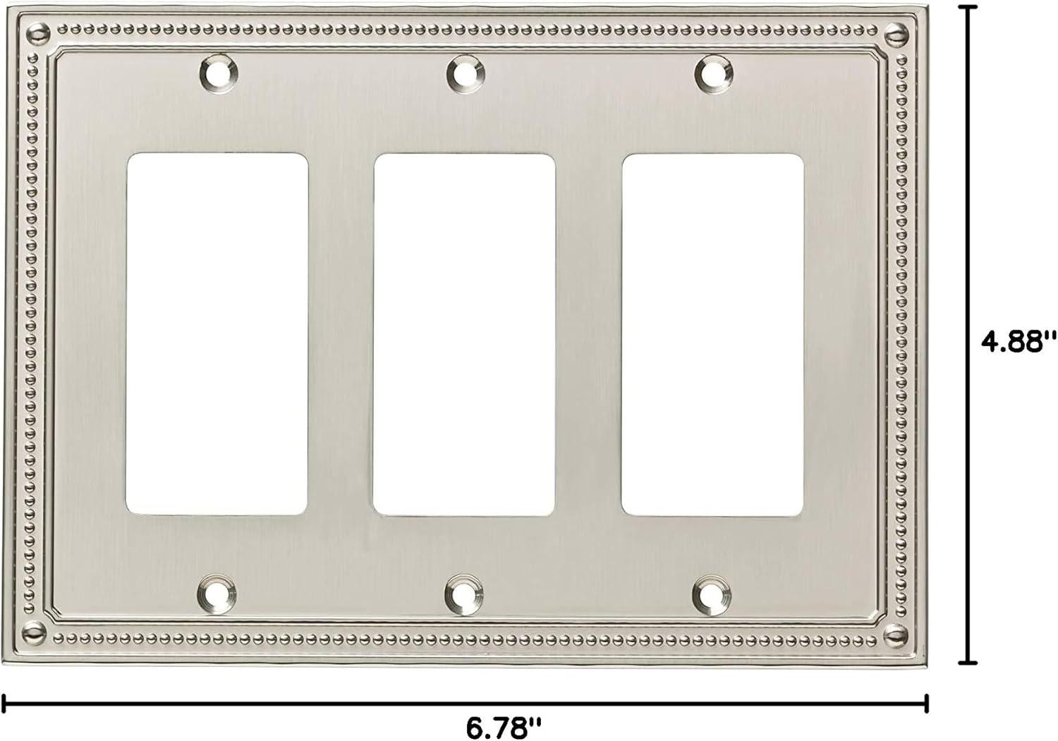 Classic Beaded 3-Gang Rocker Wall Plate