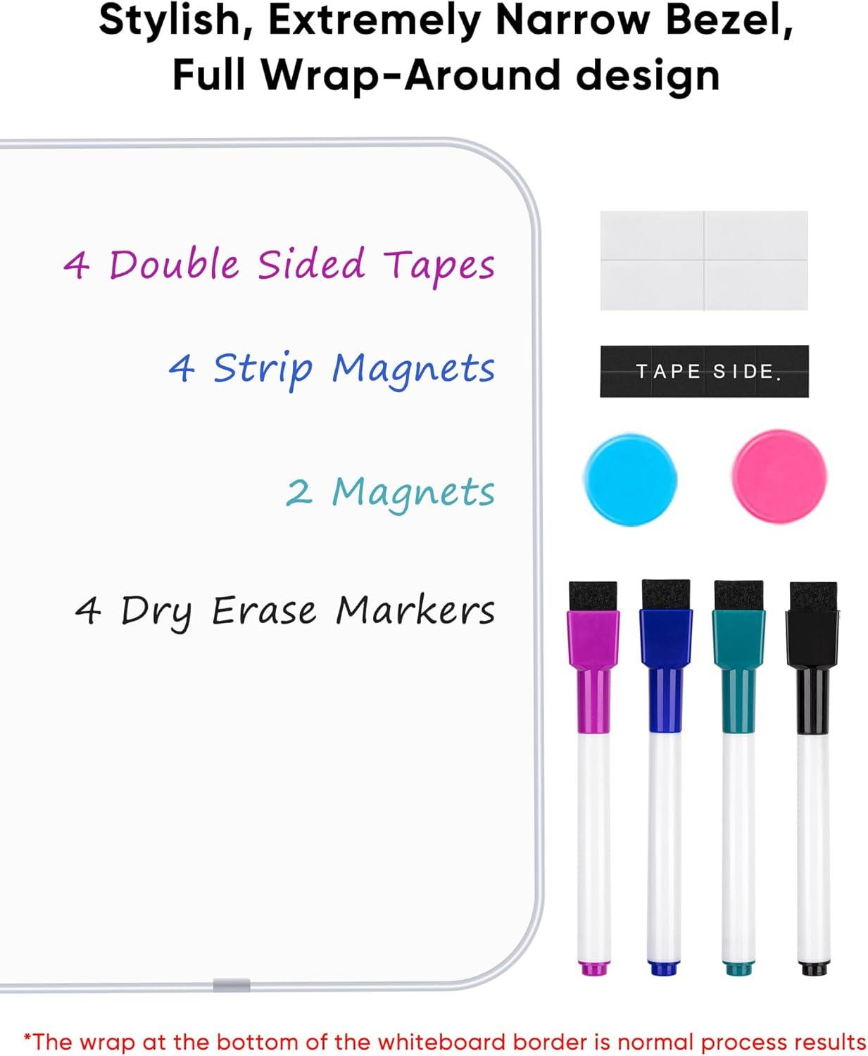 VUSIGN Small Dry Erase Whiteboard, 8.5 x 11 Inches White Board for Kids, Students, Fridge, Locker, Mini Dry Erase Board