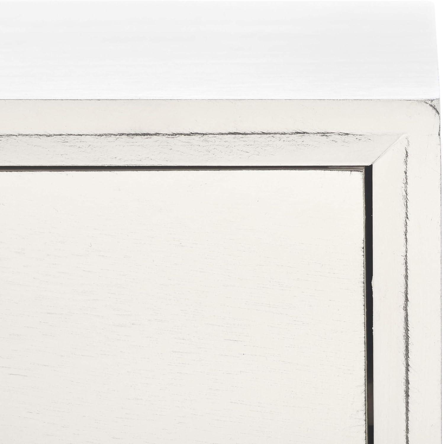 Mozart Mid-Century Coffee Table - Distressed White - Safavieh