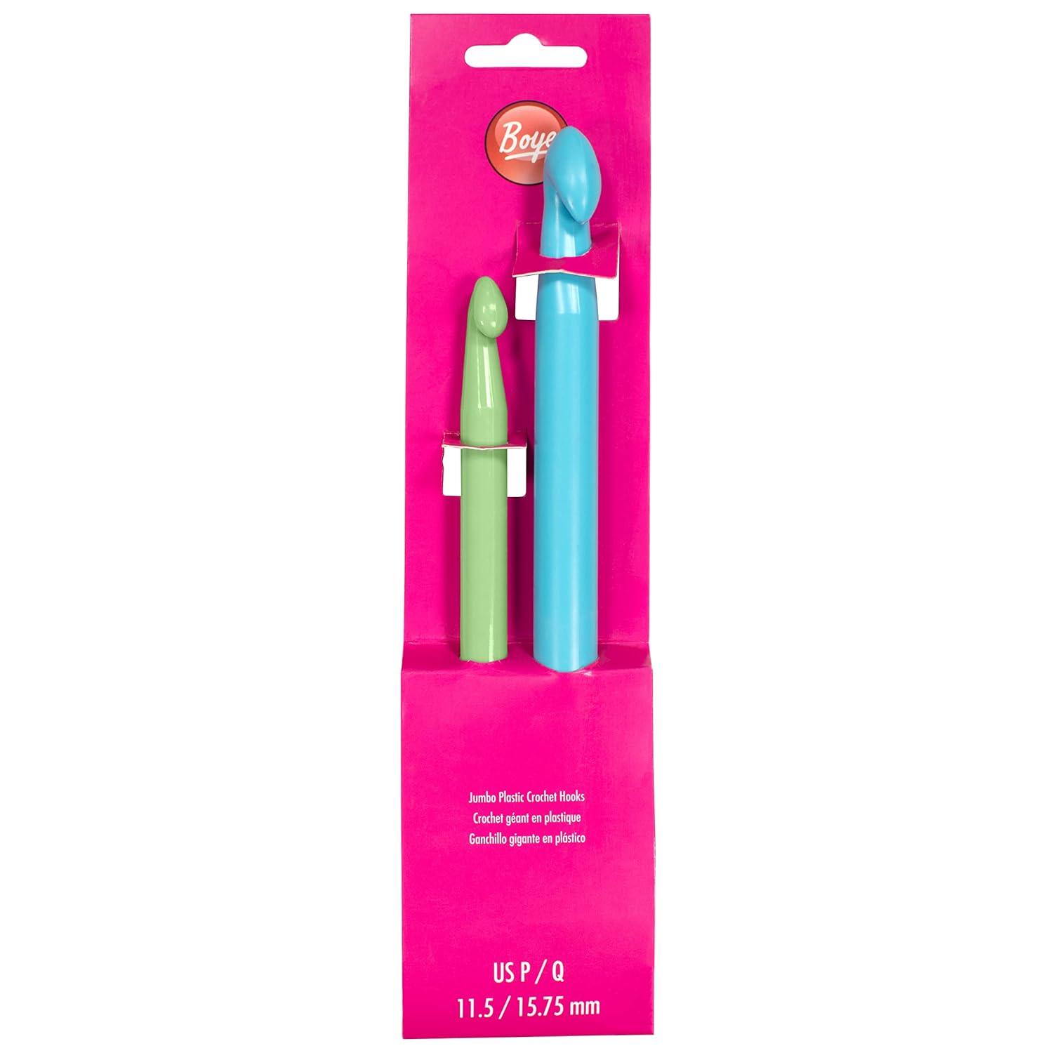 Boye 0.68" Plastic Crochet Hooks, Assorted (2 Pieces)