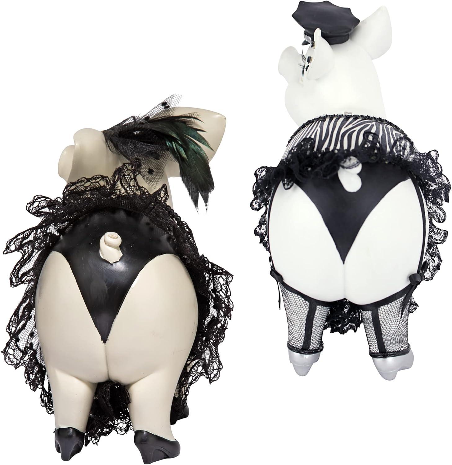 Design Toscano Lace and Lard, Pig Statues