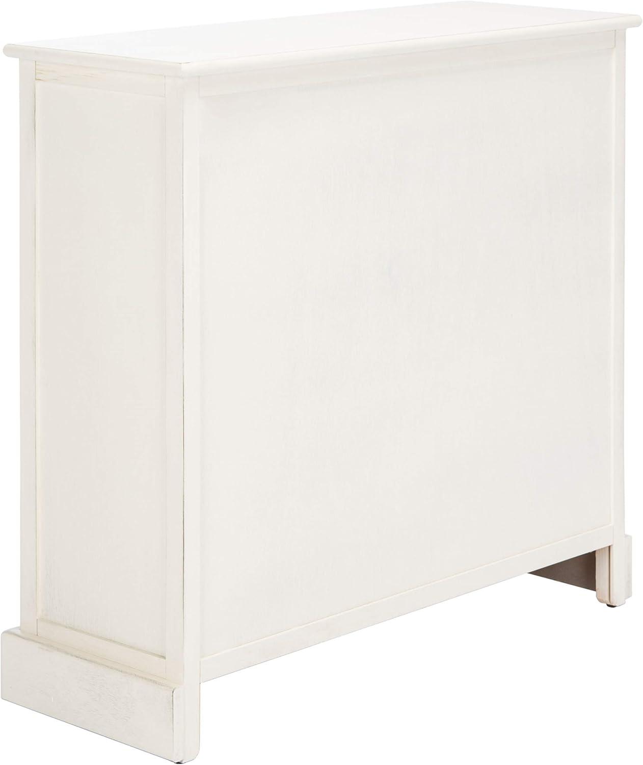 SAFAVIEH Peyton 2 Door Contemporary White Storage Wood Rectangle Cabinet (31.5 in. W x 13.4 in. D x 26 in. H)