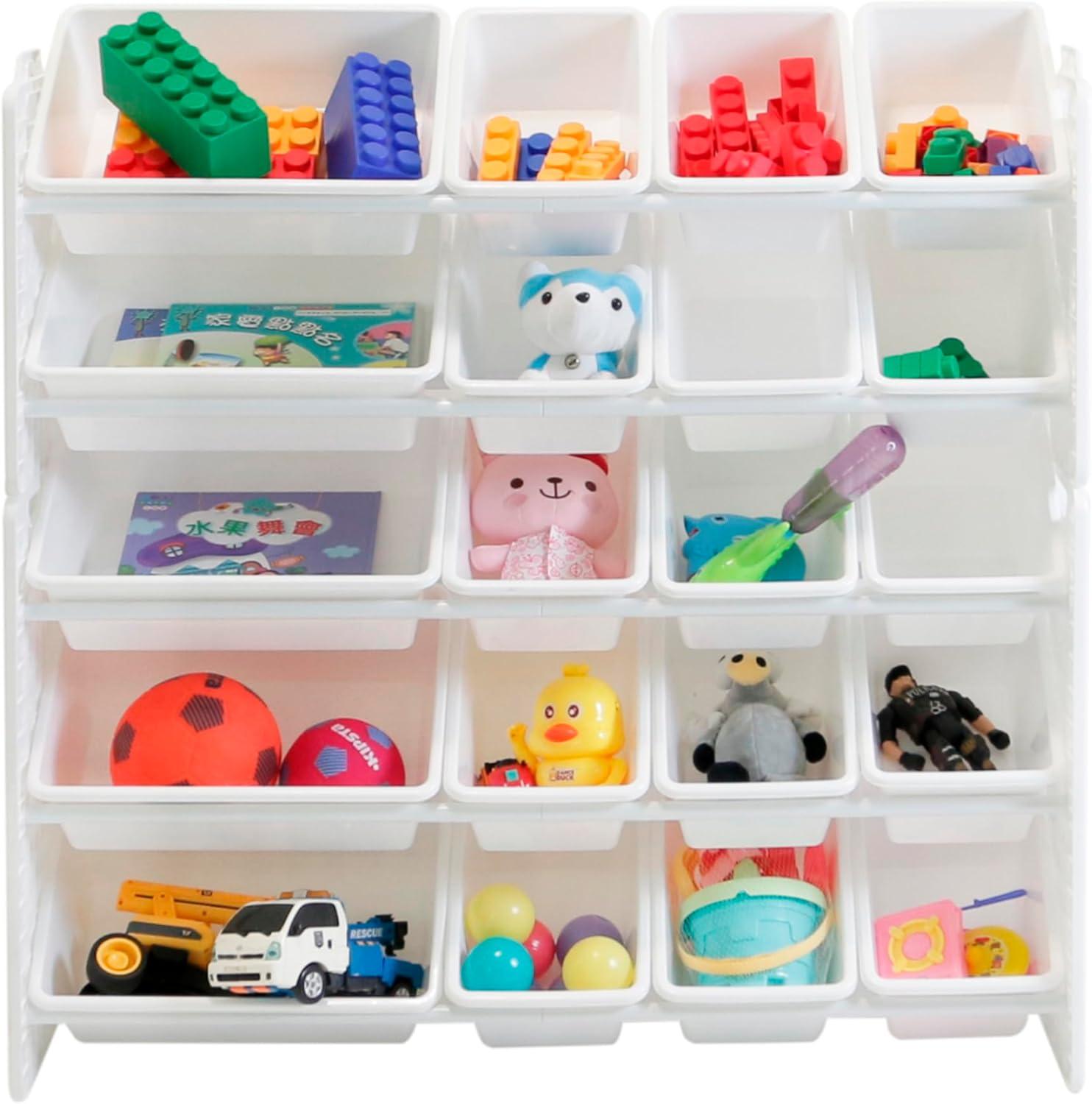 UNiPLAY 5 Tier Toy Storage Organizer with Removable Bins