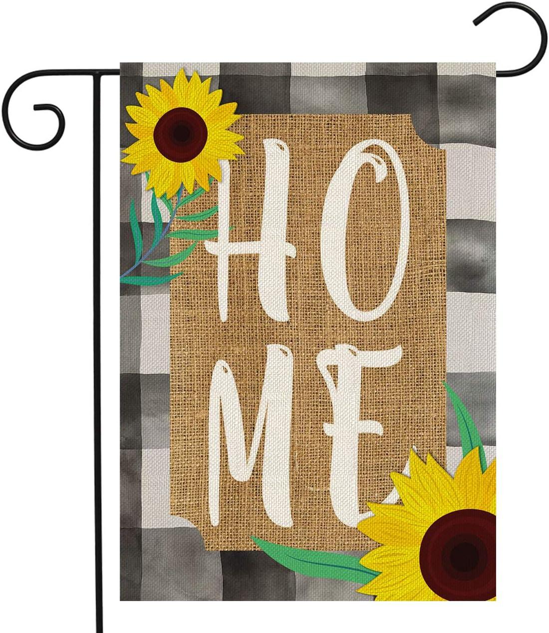 Briarwood Lane Farm House Home Summer Burlap Garden Flag Sunflowers Double-Sided 18" x 12.5"
