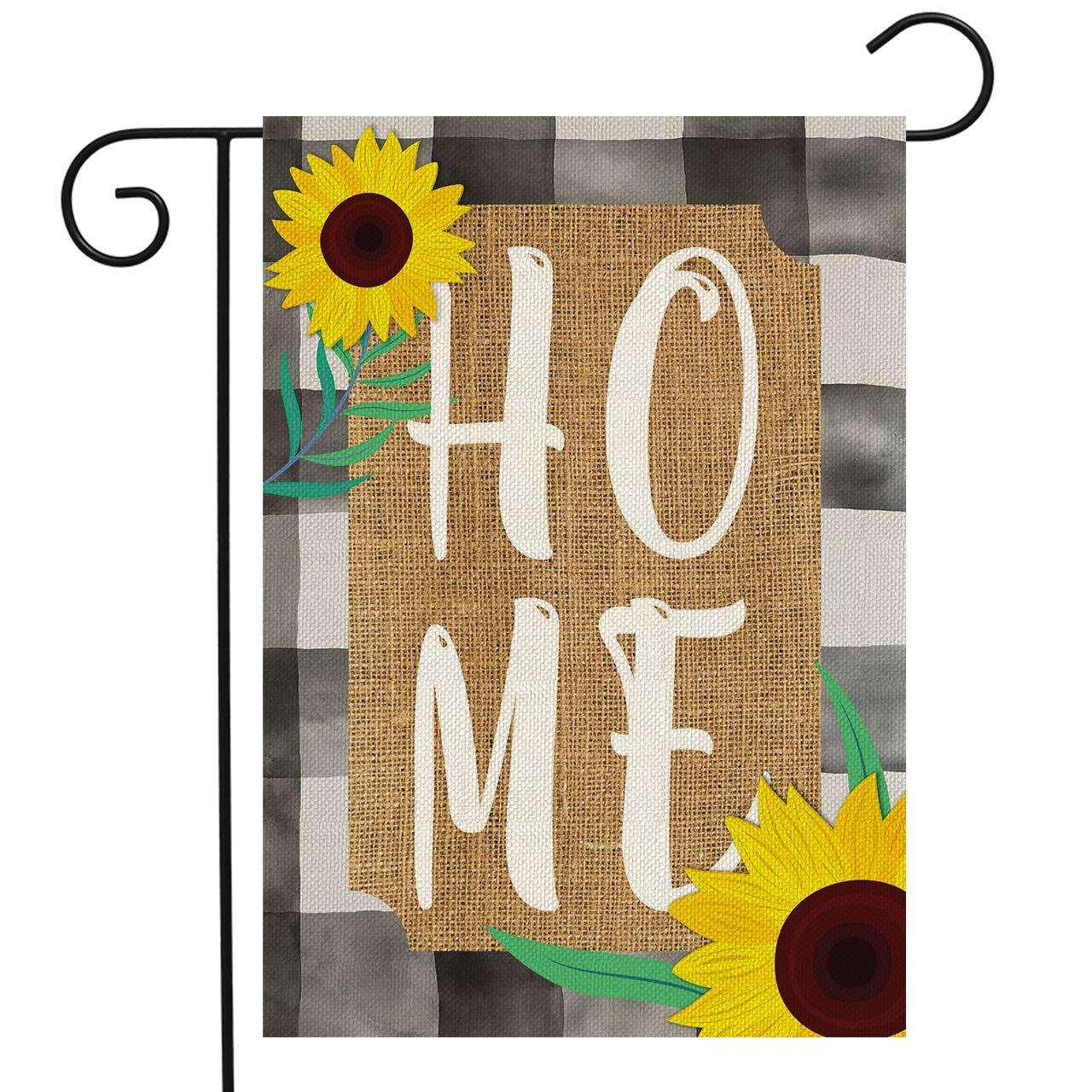 Briarwood Lane Farm House Home Summer Burlap Garden Flag Sunflowers Double-Sided 18" x 12.5"