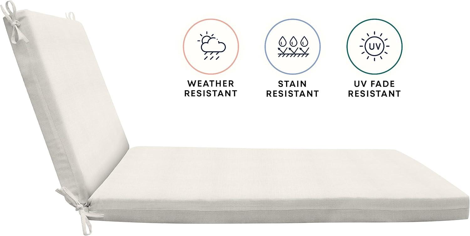 Honeycomb Outdoor Chaise Lounge Cushion - Textured Solid Bone