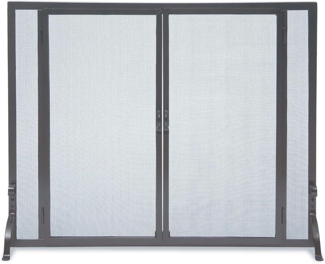 Pilgrim Home and Hearth FGND Full Height Door Fireplace Screen, Black