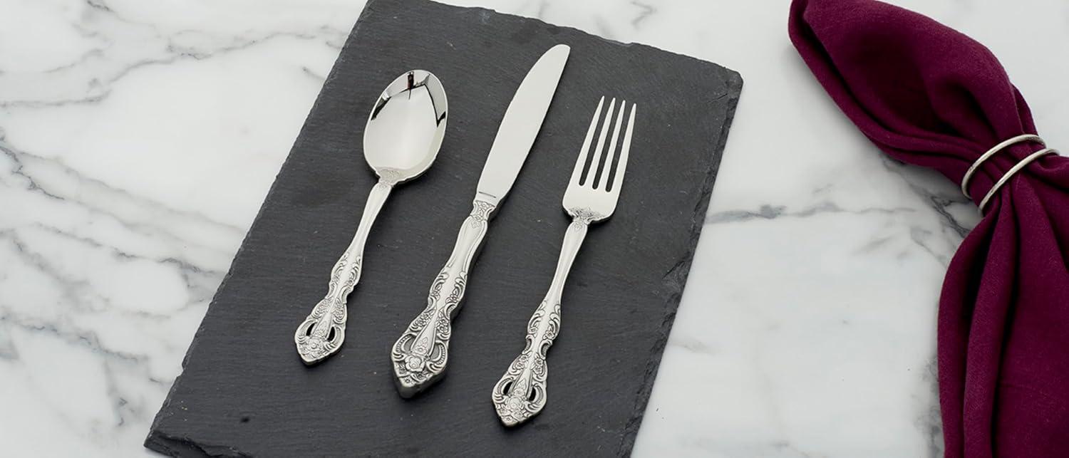 Michelangelo 20-Piece Embossed Stainless Steel Flatware Set