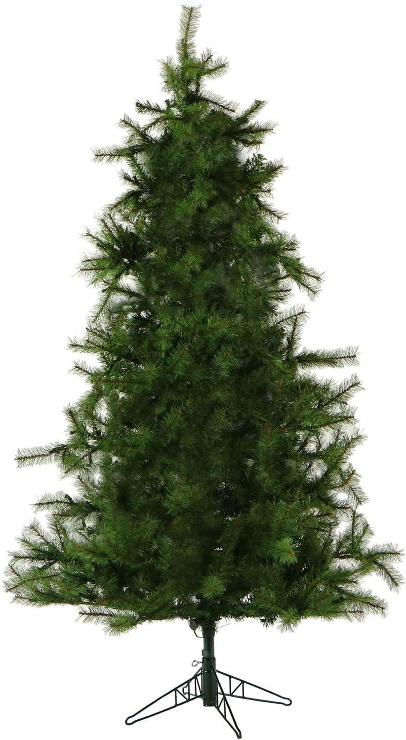 6.5-Ft Greenland Pine Artificial Christmas Tree with Multicolor LED Lights