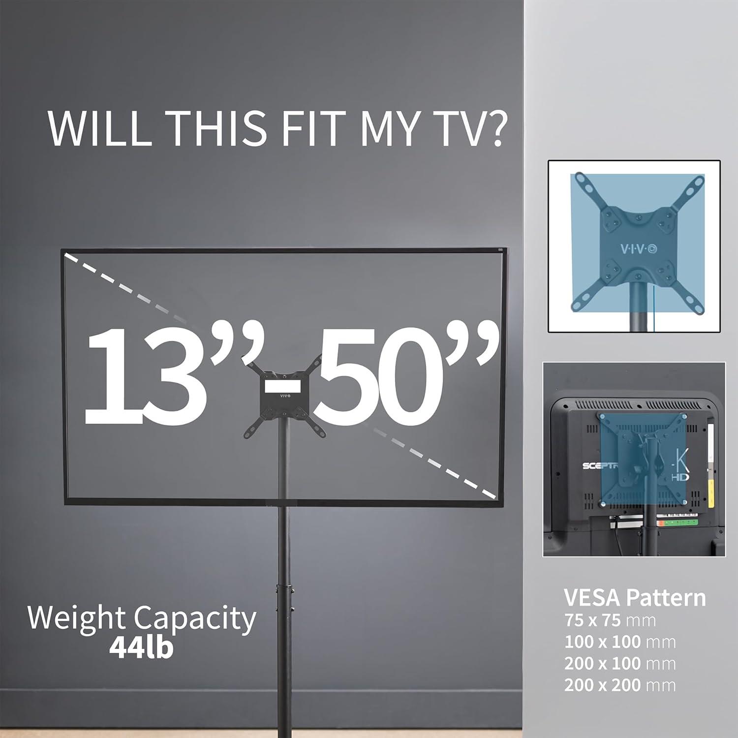 Vivo VIVO Tall TV Floor Stand for 13" - 50" Screens