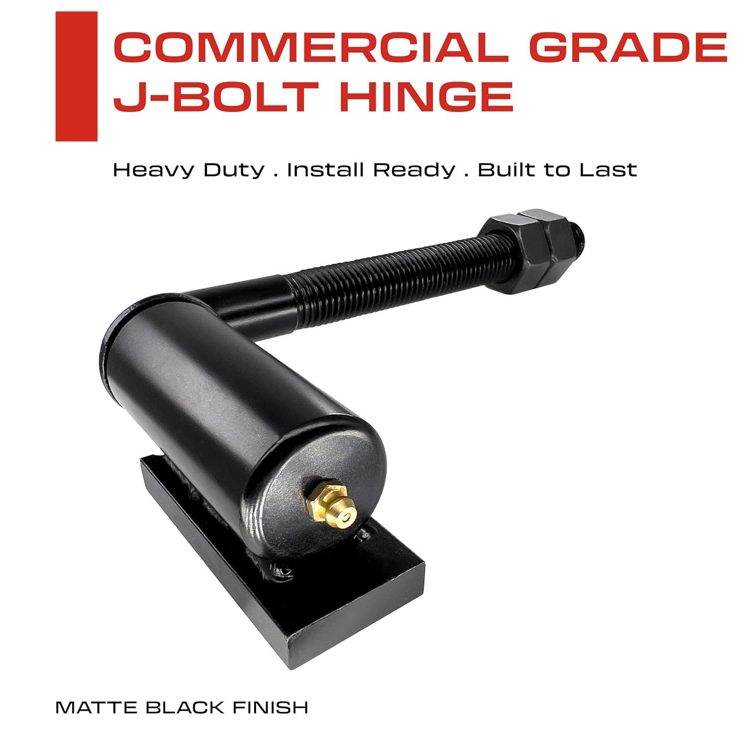 3/4" Inch J-Bolt Gate Hinge – 8.5” Inch Length - Adjustable Gate Hinges – Bearing Gate Hinge – Heavy Duty – Weldable Hinge - Heavy Duty Hinges for Gates – Weld Hinge – Gate Hinges