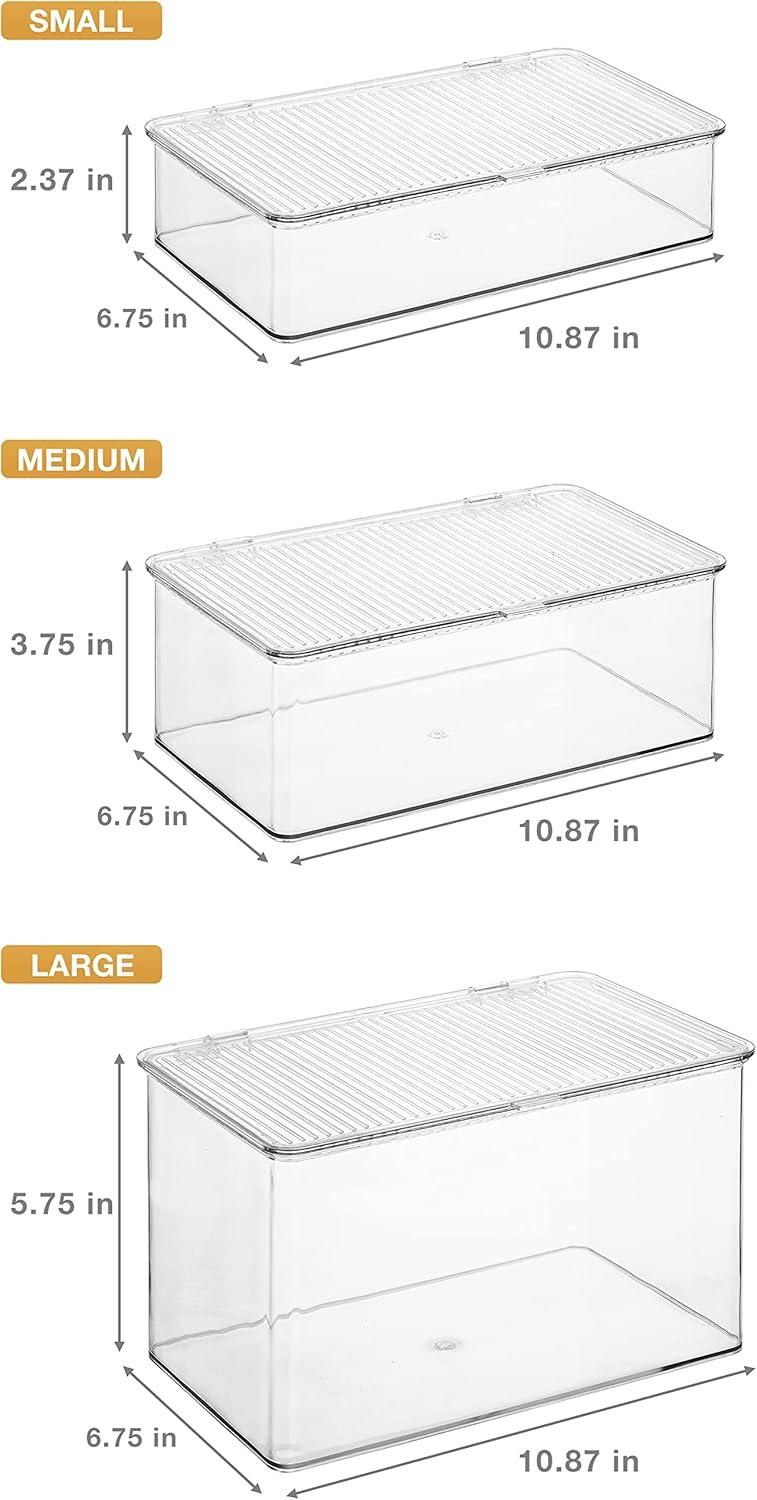 Sorbus Organizer Bins, with lids, Kitchen Pantry Organization Storage bins, for fridge, freezer, Food Storage, containers for organizing, Cabinet Organizers