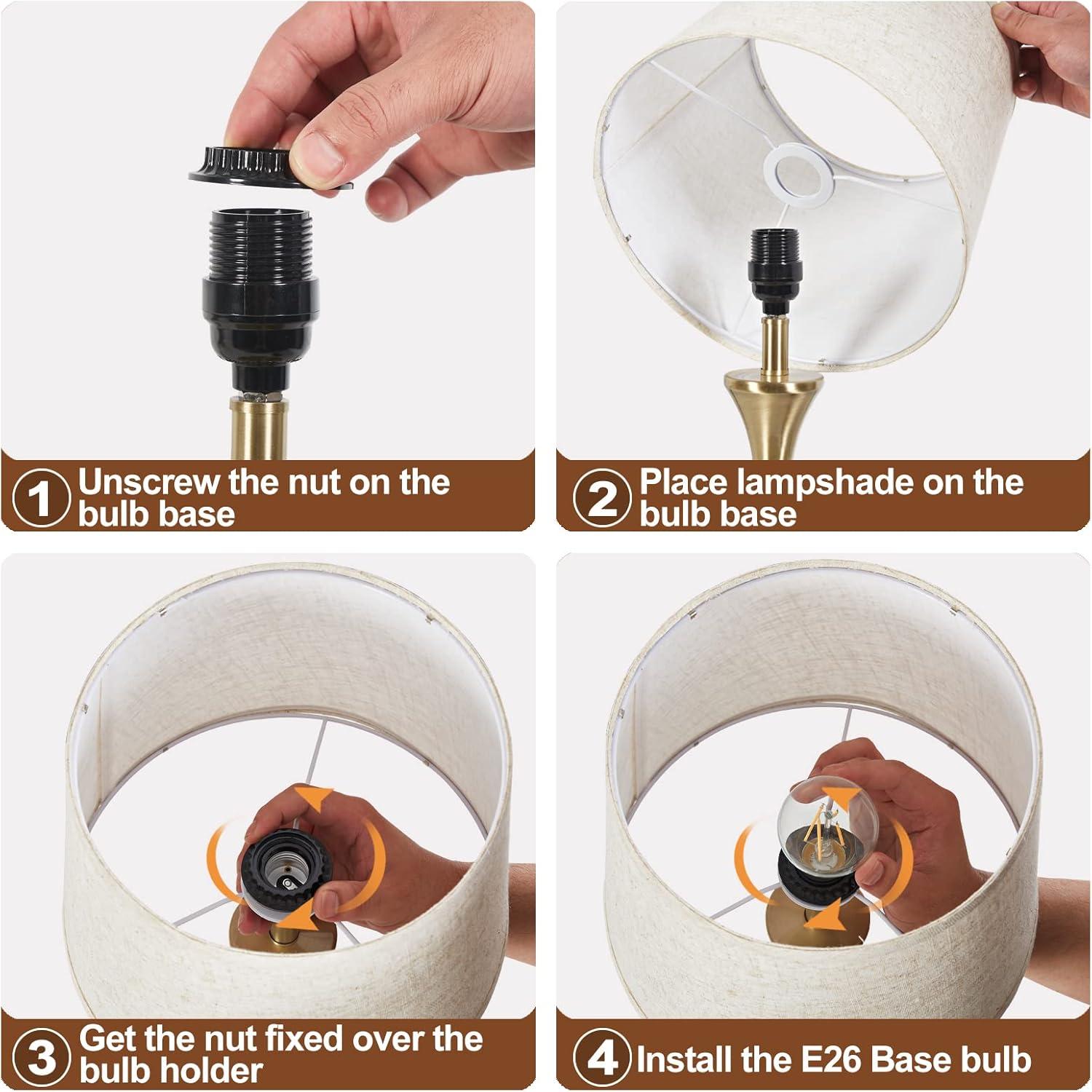 GyroVu Vintage Bedside Lamp Set of 2,Farmhouse Table Lamp Touch Control 3-Way Dimmable End Table Lamp with 2 USB Port, Desk Lamp Modern Nightstand Lamp for Living Room Bedroom Hotel Office