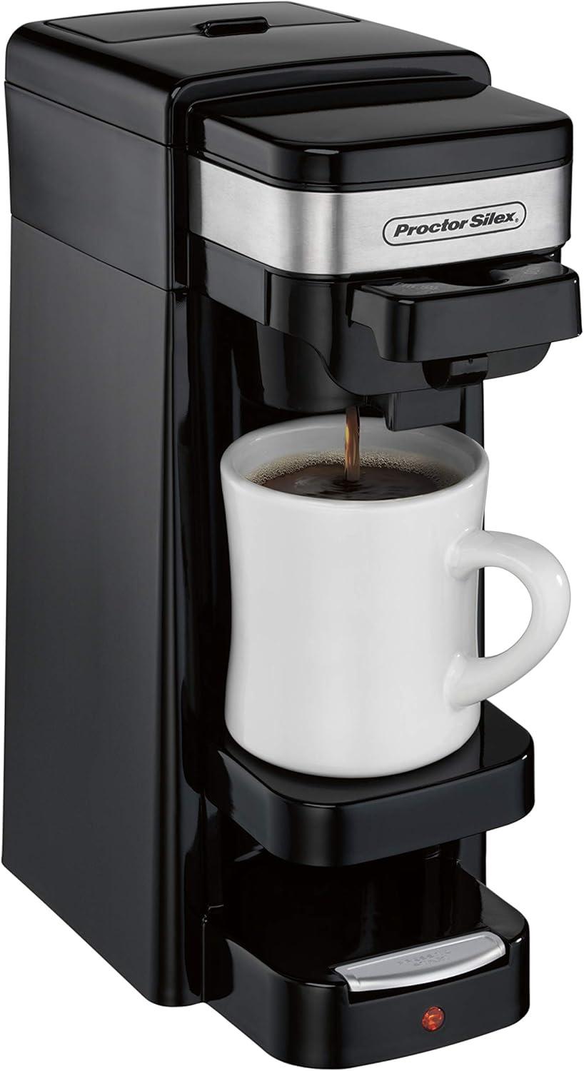 Proctor Silex Single Serve Coffee Maker Compatible w/ K-Cup Pods or Grounds  (Used)