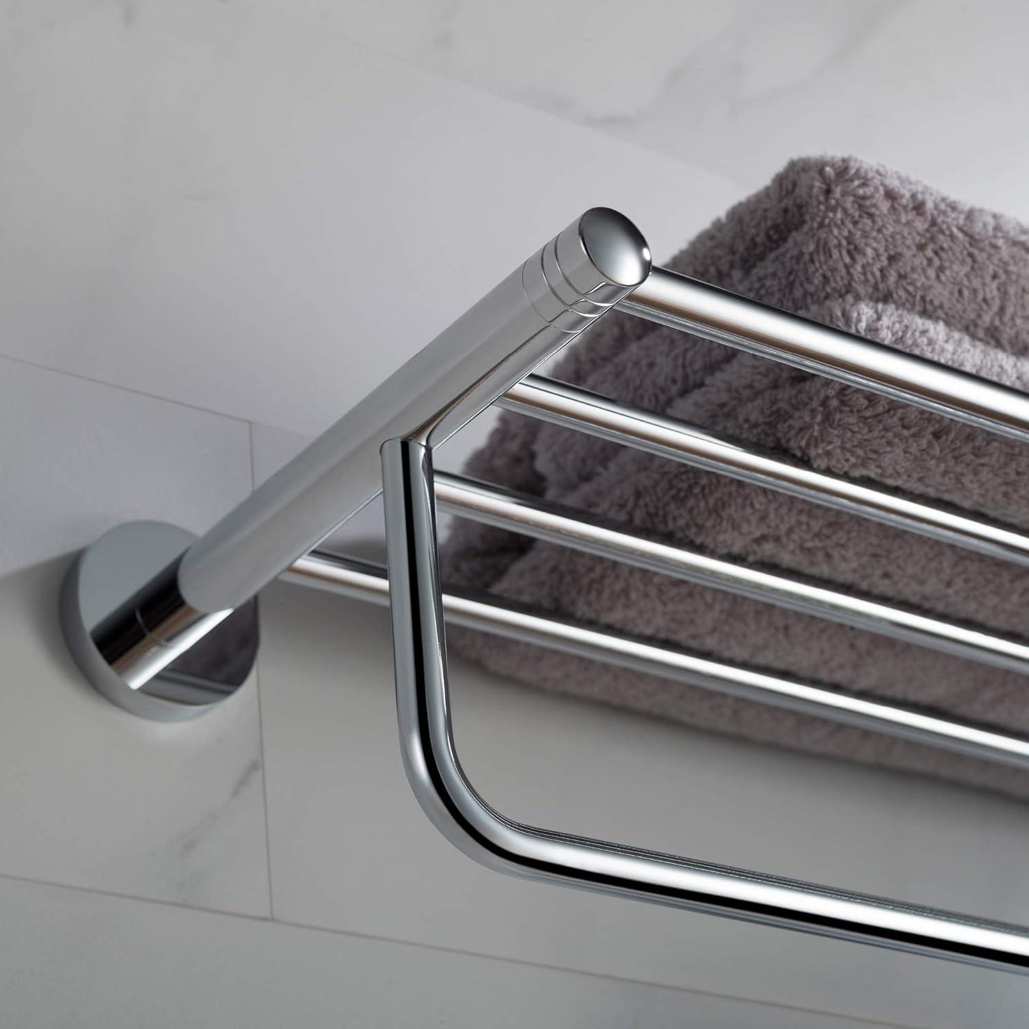 Elie Metal Accent Shelf with Towel Bar