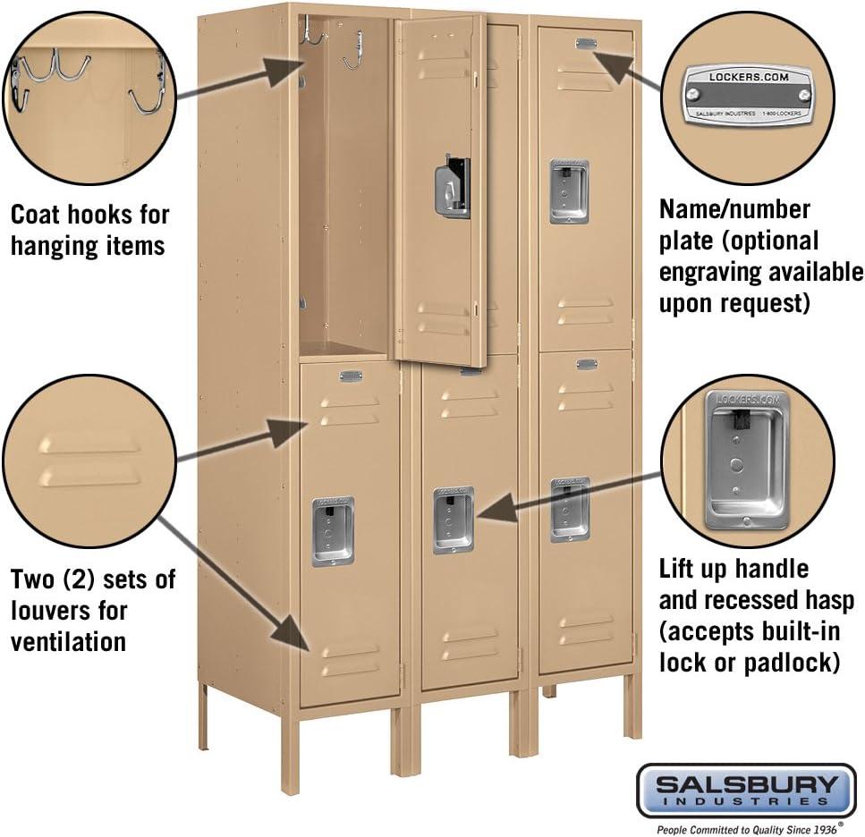 Salsbury Industries Metal 2 - Tier 36'' with Padlock