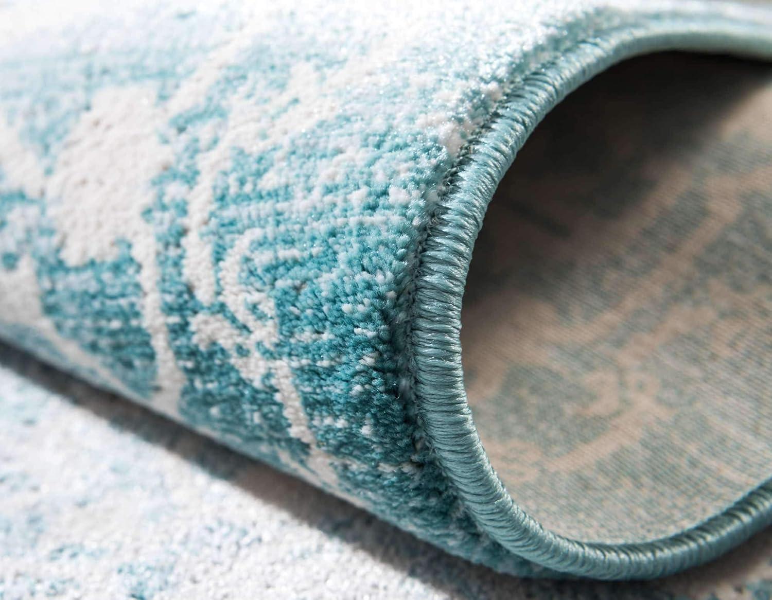 Unique Loom New Classical Collection Area Rug - Olympia (3' 3" x 5' 3" Rectangle Light Blue/Ivory)