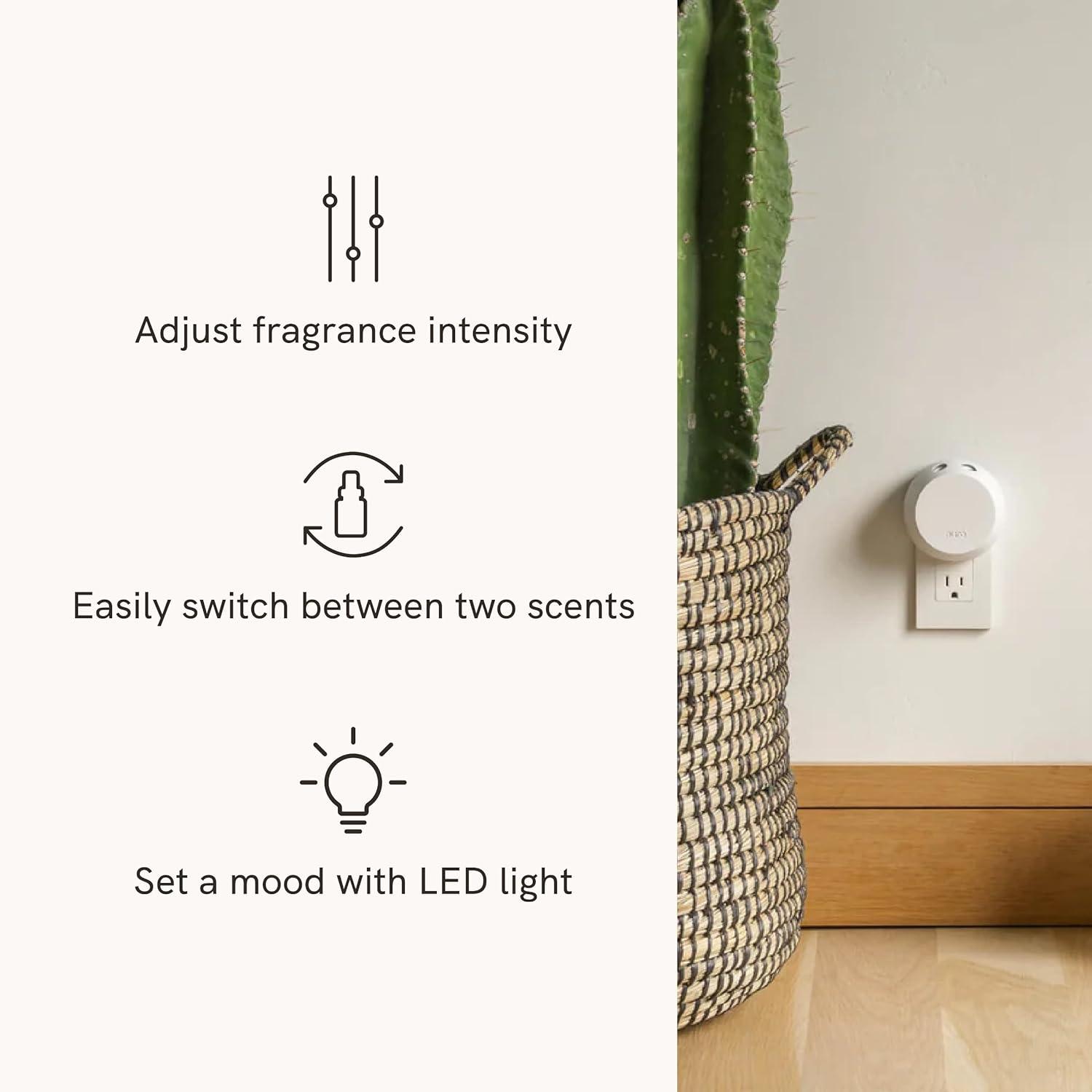 Smart Home Fragrance Diffuser Starter Set - Guy Fox SoHo and Noma Refills - Wi-Fi connected, customizable home scent