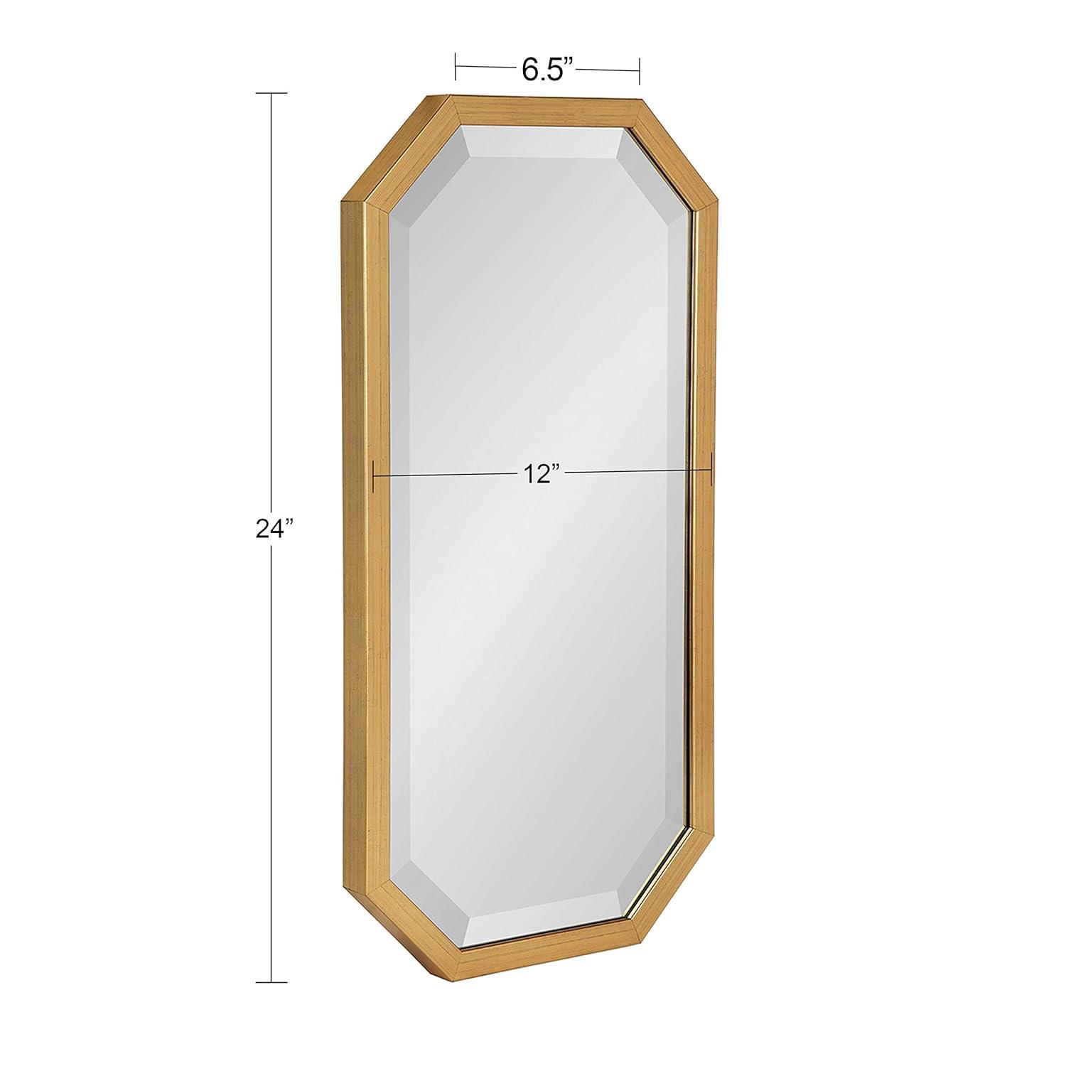 3pc Laverty Wall Mirror Set Gold - Kate & Laurel All Things Decor: Modern Octagon Shape, No Assembly Required
