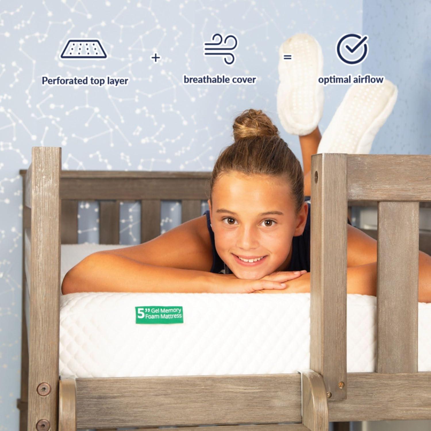 Twin 5-Inch Memory Foam Mattress with Breathable Cotton Cover