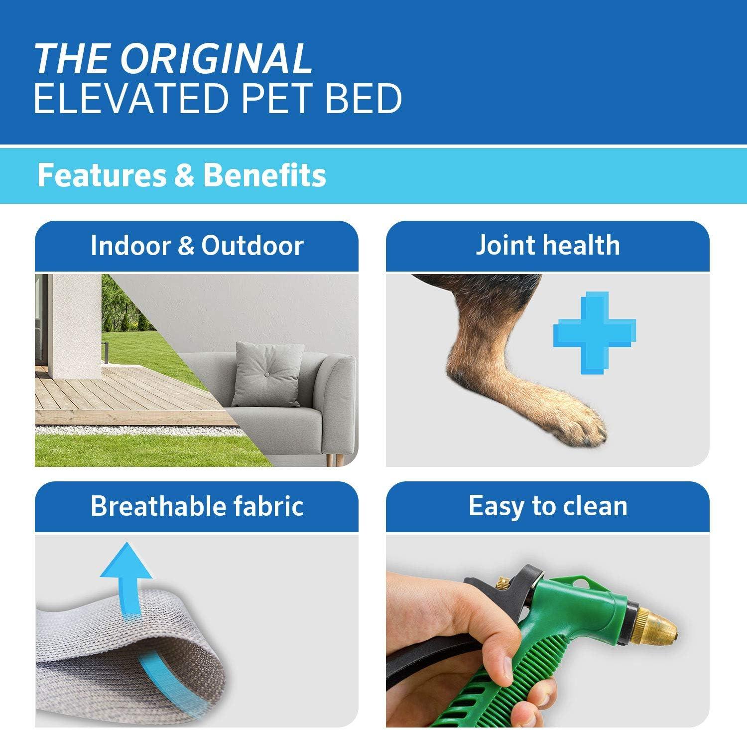 The Original Coolaroo Elevated Pet Dog Bed Replacement Cover, Small, Brunswick Green