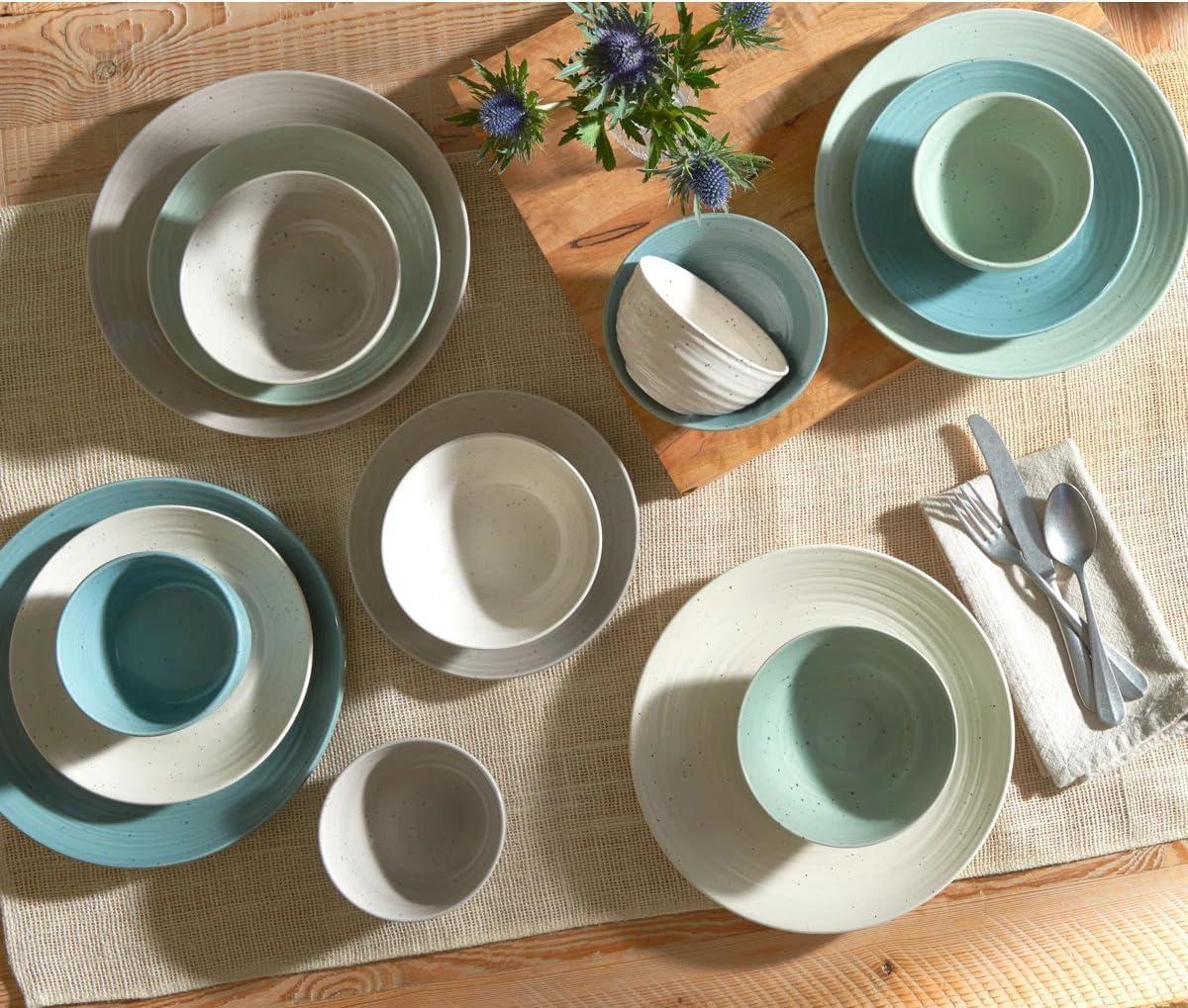 Siterra Artist's Blend Stoneware 16 Piece Dinnerware Set - Service for 4
