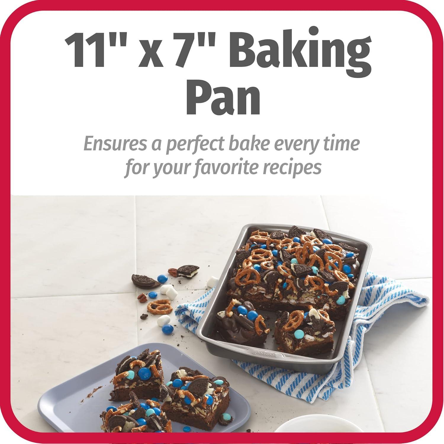 Goodcook Everyday Nonstick Steel Oblong Pan, 7" x 11", Gray