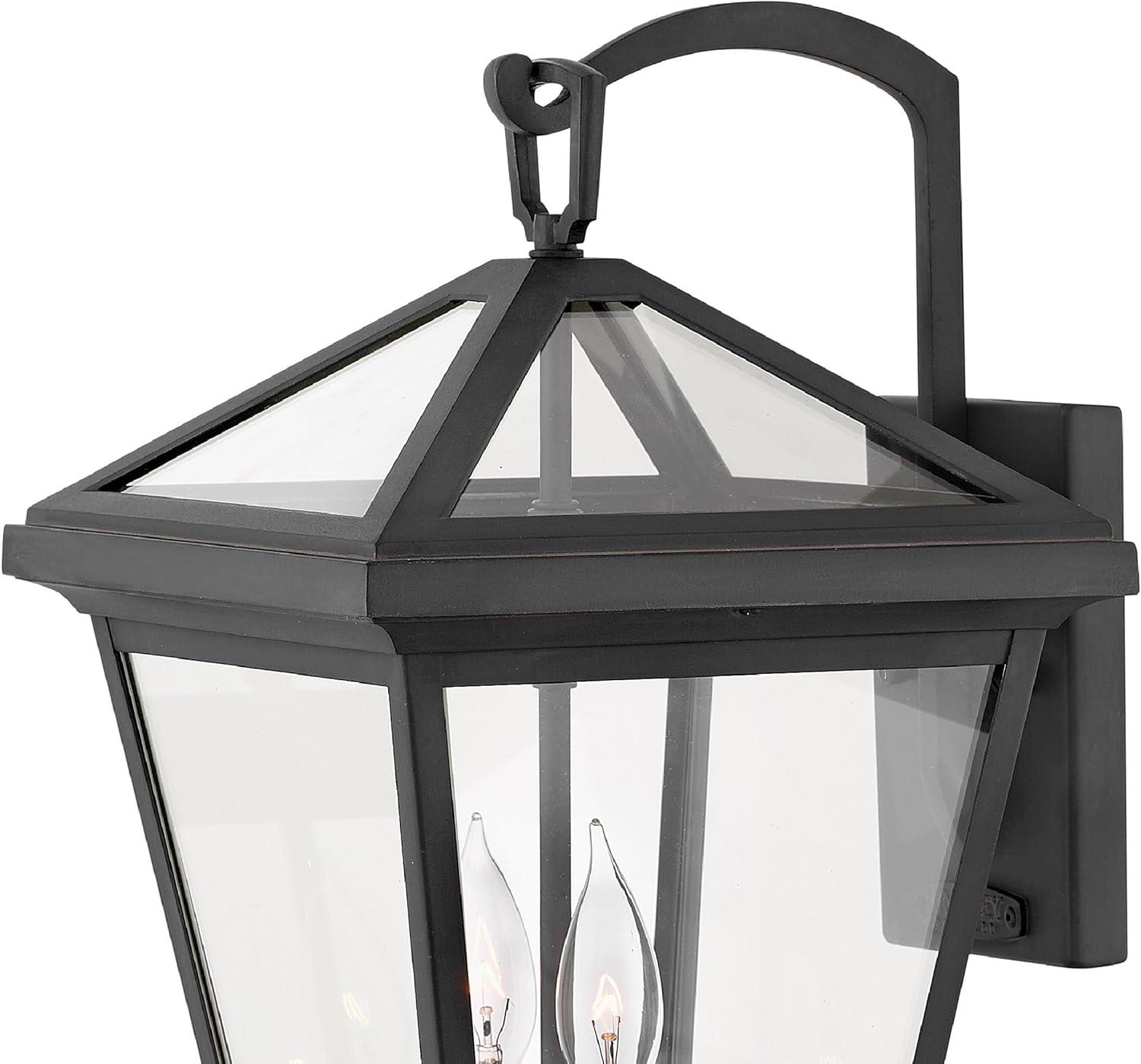 Museum Black 2-Light LED Outdoor Wall Lantern with Clear Glass