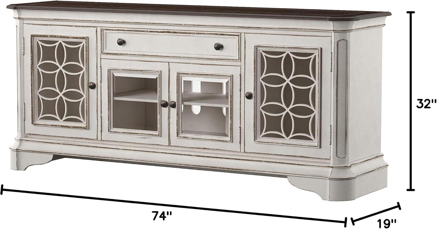 Magnolia Manor White Entertainment TV Stand