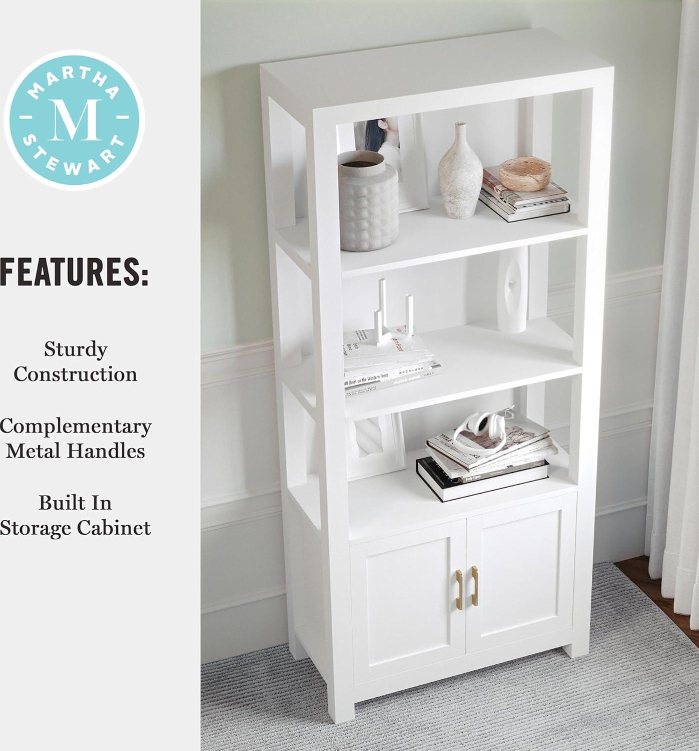 Martha Stewart Teague Martha Stewart 68" Shaker Bookcase with Storage Cabinet