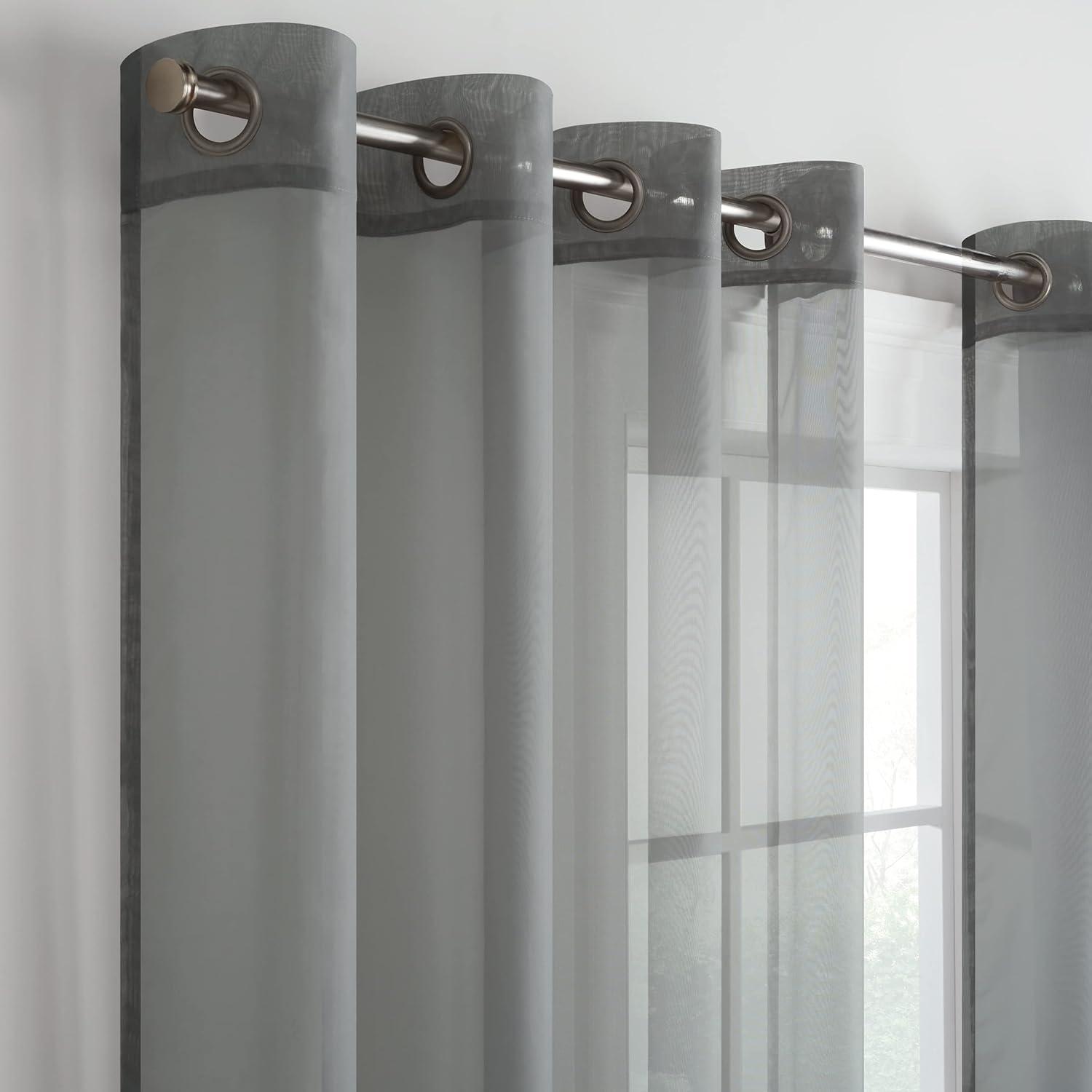 Eclipse Livia Sheer Voile Grommet Curtain Panel